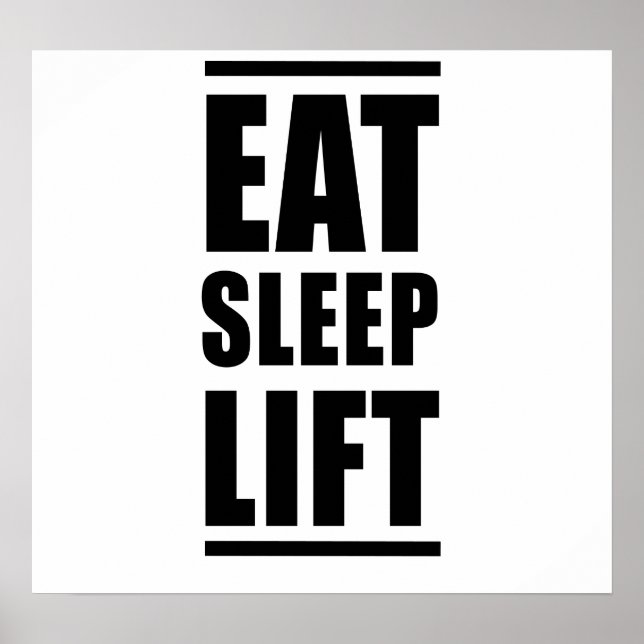Sleep Lift essen Poster (Vorne)