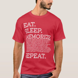 Sleep-Memorik für wiederholten Memory-Master essen T-Shirt
