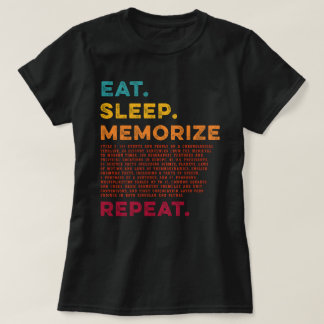 Sleep Memorize Wiederholen CC-Gespräch Kreis 2 ess T-Shirt