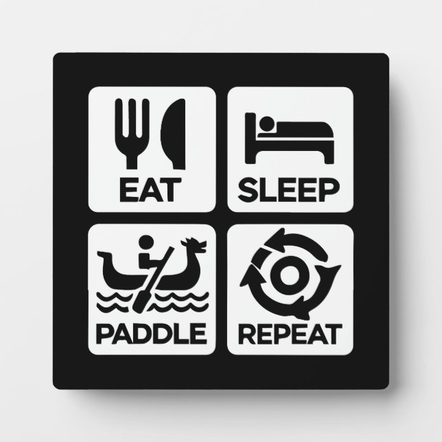 Sleep Paddle Repeat - Dragon Boat Racing Fotoplatte (Vorderseite)