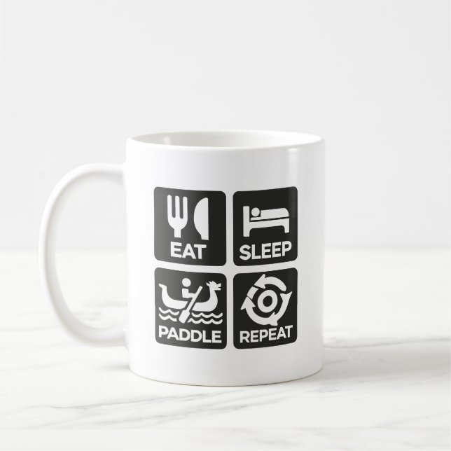 Sleep Paddle Repeat - Dragon Boat Racing Kaffeetasse (Links)
