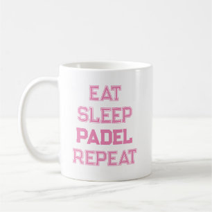 Sleep Padel wiederholen Padel Spieler essen Kaffeetasse