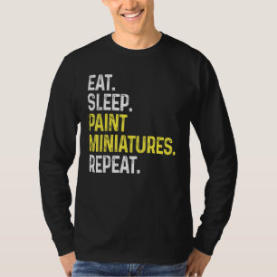 Sleep Paint Miniaturen wiederholen Miniaturfarbe T-Shirt