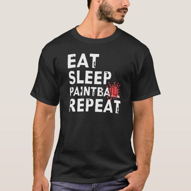 Sleep Paintball wiederholen für Paintball T-Shirt (Vorderseite)