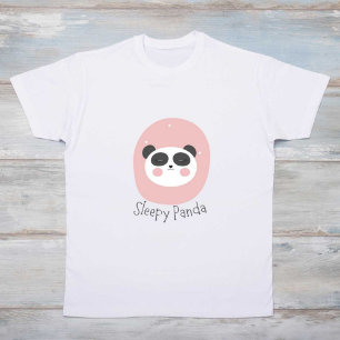 Sleep Panda Printed Modern White Baby T - Shirt