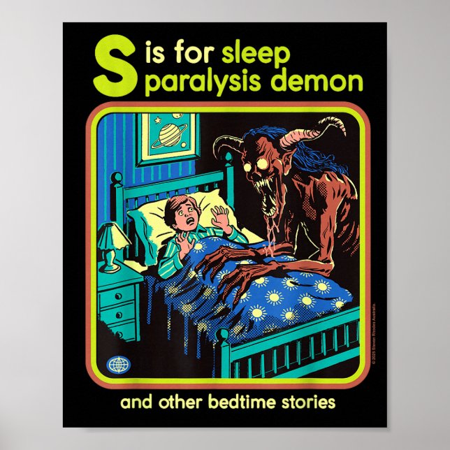 Sleep Paralysis Demon Sarcastic Retro Funny Adult  Poster (Vorne)