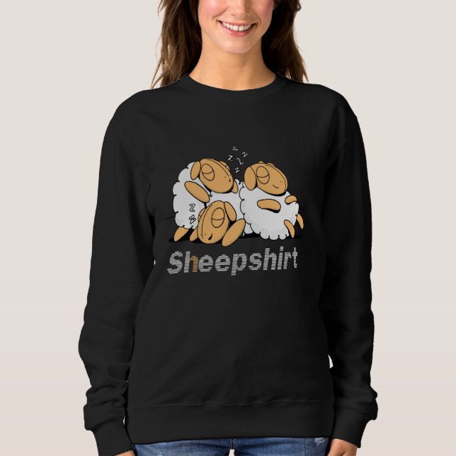 Sleep Pj Pajamas Sheep Nightgown Nacht Sweatshirt (Vorderseite)
