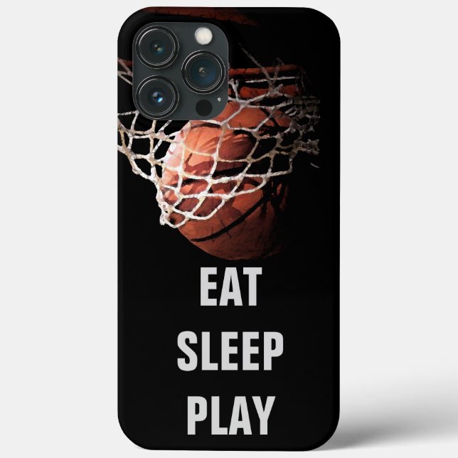 Sleep Play Basketball iPhone essen Case-Mate iPhone Hülle (Rückseite)