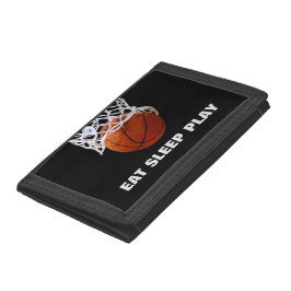 Sleep Play Basketball Motivierend essen Tri-fold Geldbeutel