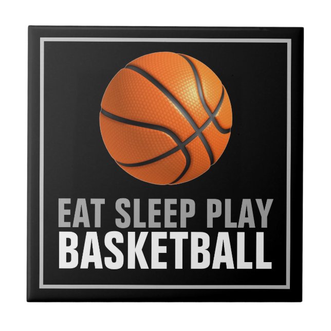 Sleep Play Basketball Motivierend Fliese (Vorderseite)