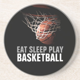 Sleep Play Basketball Motivierend Getränkeuntersetzer