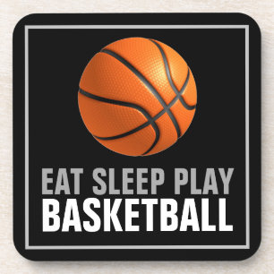 Sleep Play Basketball Motivierend Getränkeuntersetzer