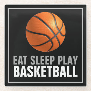 Sleep Play Basketball Motivierend Glasuntersetzer