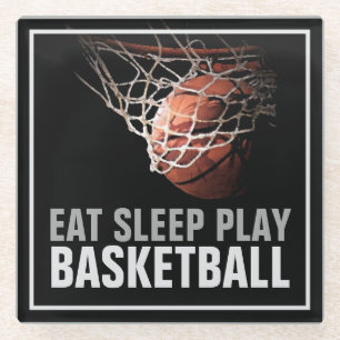 Sleep Play Basketball Motivierend Glasuntersetzer