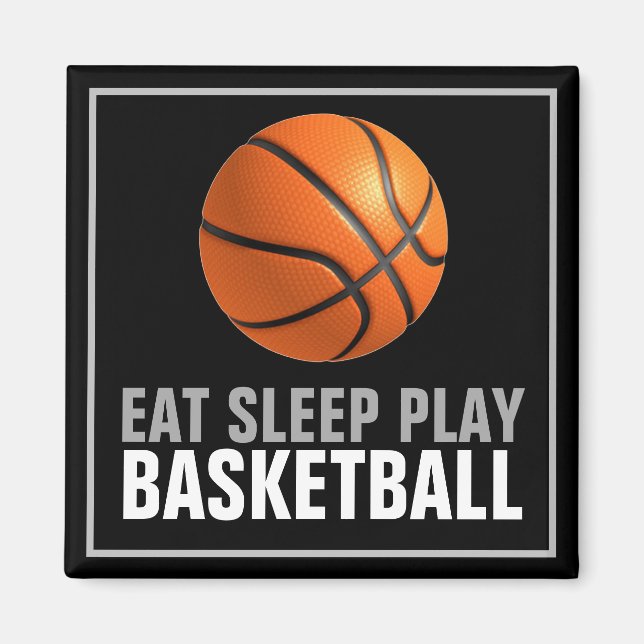 Sleep Play Basketball Motivierend Magnet (Vorne)