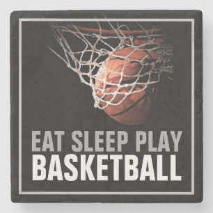 Sleep Play Basketball Motivierend Steinuntersetzer