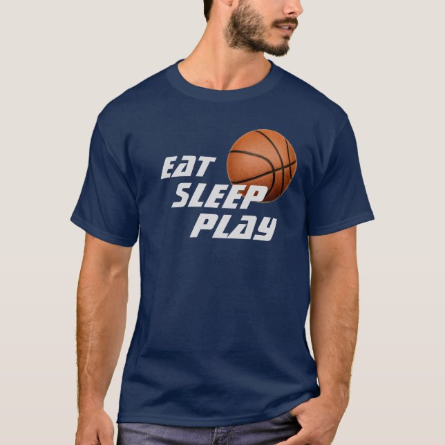 Sleep Play Basketball T - Shirt essen (Vorderseite)