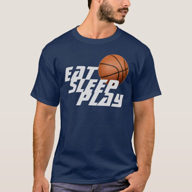 Sleep Play Basketball T - Shirt essen - Navy Blue (Vorderseite)