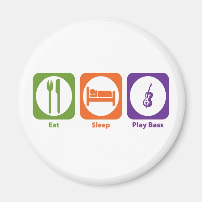 Sleep Play Bass essen Magnet (Vorne)