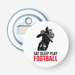 Sleep Play Black & White Football Pop Art Flaschenöffner