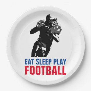 Sleep Play Black & White Football Pop Art Pappteller