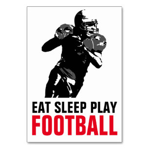Sleep Play Black & White Football Pop Art Tischnummer