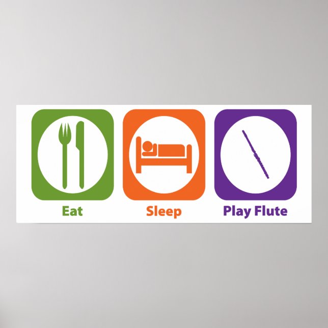 Sleep Play Flute essen Poster (Vorne)