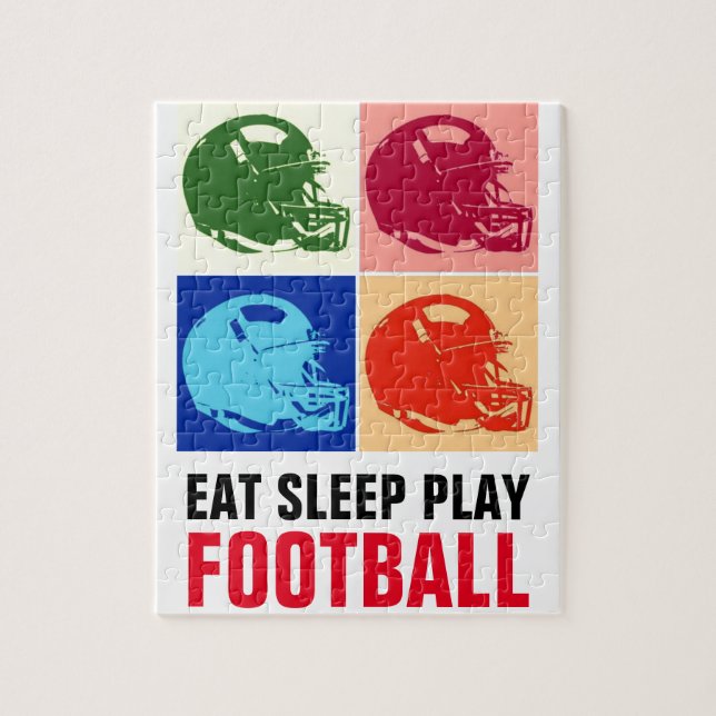 Sleep Play Football Pop Art Puzzle (Vertikal)