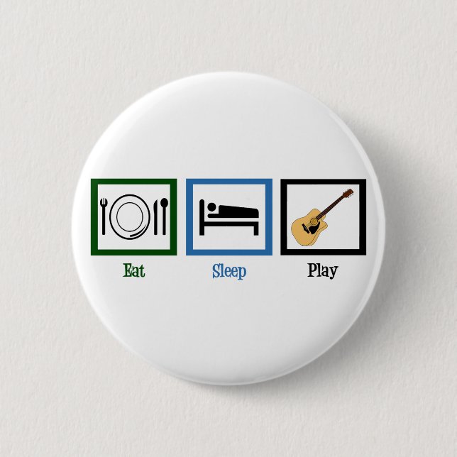 Sleep Play Gitarre essen Button (Vorderseite)