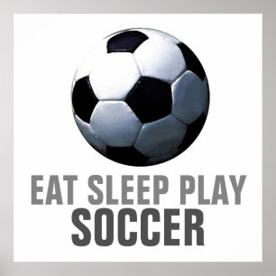 Sleep Play Soccer Einzigartiges Artwork Poster