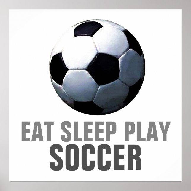 Sleep Play Soccer Einzigartiges Artwork Poster (Vorne)