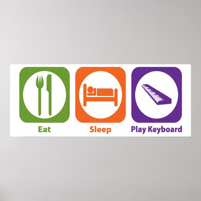 Sleep Play-Tastatur essen Poster (Vorne)