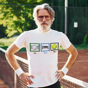 Sleep Play Tennis essen T-Shirt