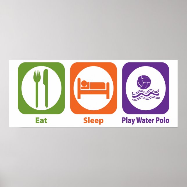 Sleep Play Water Polo essen Poster (Vorne)