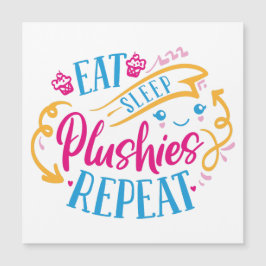 Sleep Plushies essen wiederholen | Niedliche Magne Magnetkarte