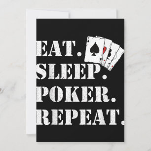 Sleep Poker Eat Repeat Casino Sprichwort Poker Feiertagskarte