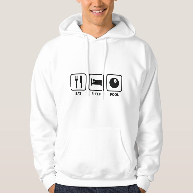 Sleep Pool essen Hoodie (Vorderseite)