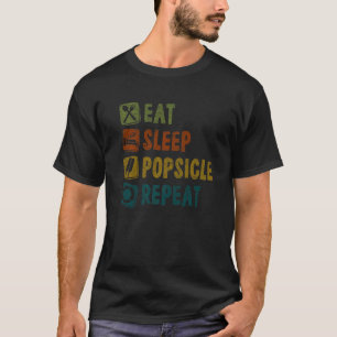 Sleep Popsicles essen wiederholt Sommer tropischen T-Shirt