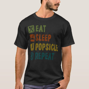 Sleep Popsicles essen wiederholt Sommer tropischen T-Shirt