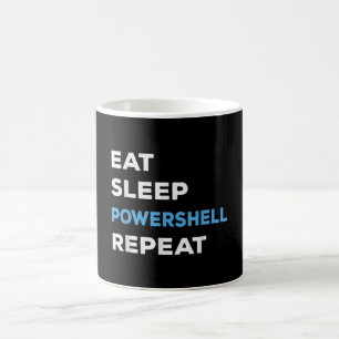 Sleep Powershell Wiederholung essen - Männer Fraue Kaffeetasse