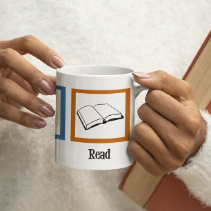 Sleep Read Books Funny Bookworm essen Tasse