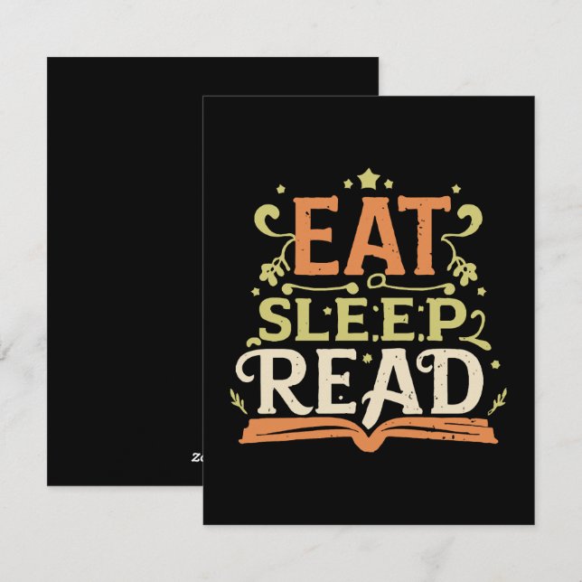 Sleep Read, Funny Reading Feiertagskarte (Vorne/Hinten)