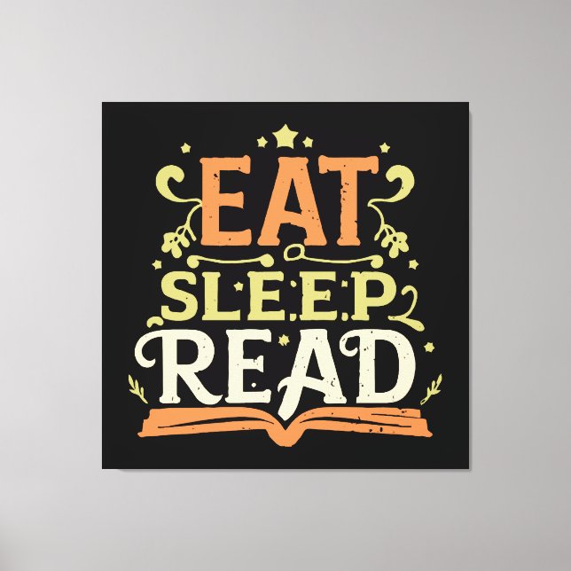 Sleep Read, Funny Reading Leinwanddruck (Vorderseite)