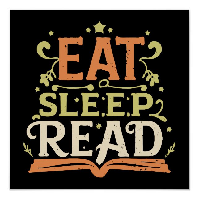 Sleep Read, Funny Reading Poster (Vorderseite)