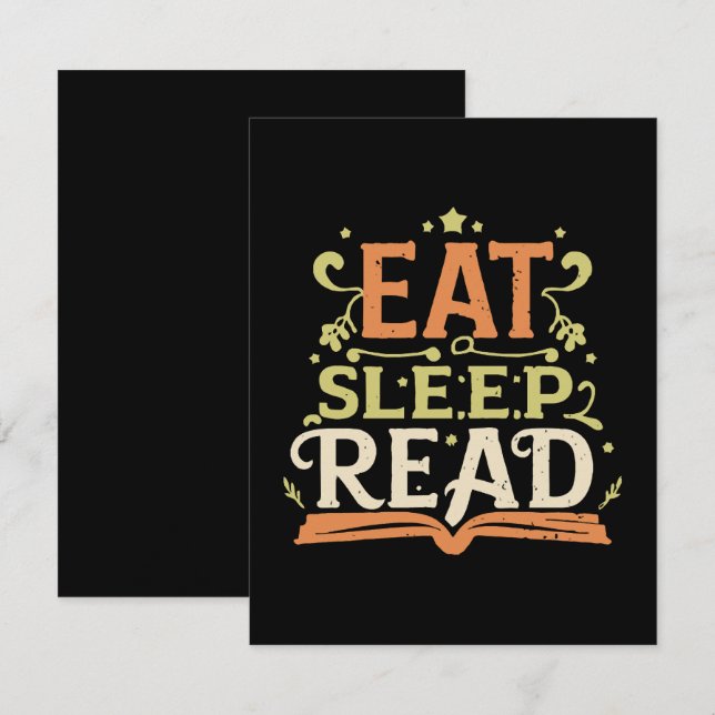 Sleep Read, Funny Reading RSVP Karte (Vorne/Hinten)
