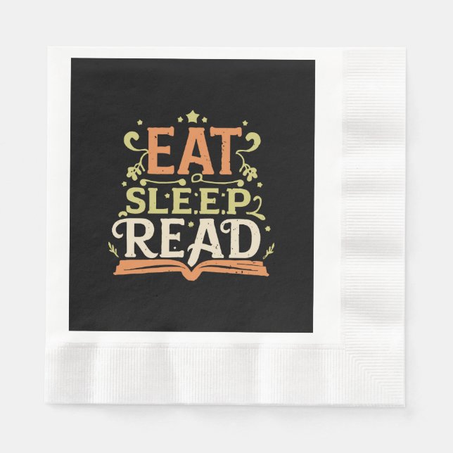 Sleep Read, Funny Reading Serviette (Vorderseite)