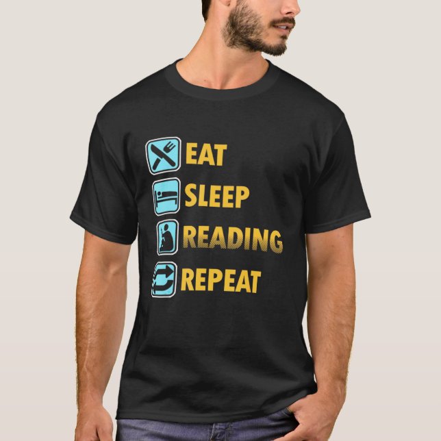 Sleep Reading Bookworm Book Perfect Day T-Shirt (Vorderseite)
