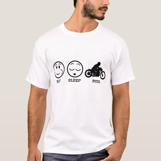 Sleep Ride essen T-Shirt (Vorderseite)