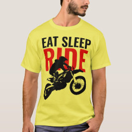 Sleep Ride Motocross Motorrad Pop Art T-Shirt