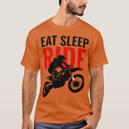 Sleep Ride Motocross Motorrad Pop Art T-Shirt